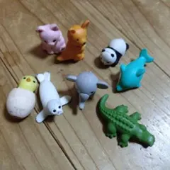 動物デザイン消しゴム8個セット