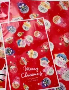 期間限定★サンリオキャラクターズクリスマス プレゼントラッピング袋大小2枚セット