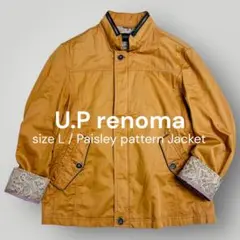 U.P renoma　ペイズリー　2WAYジップアップジャケット　ライトアウターのサムネイル