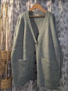 GU　リブ編みオーバーサイズカーディガン