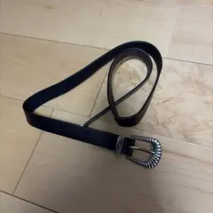 ブラックベルト シルバー装飾バックル