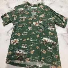 B.S.T アロハシャツ L グリーン 花柄