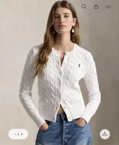 POLO ラルフローレン ケーブルニットカーディガン