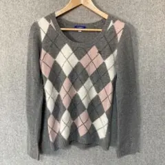 バーバリー　ニット　アーガイル　セーター　london blue label
