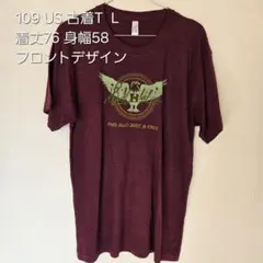 109 S.O.S. バーガンディ L Tシャツ US 古着T メンズ