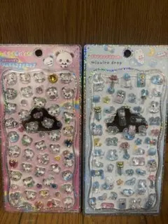 もちもちぱんだジュエルピチドロップシール　みずいろステッカー　２枚セット　新品