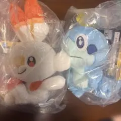 一番くじポケモンF賞 ガラル地方 ぬいぐるみ ヒバニー メッソンのサムネイル