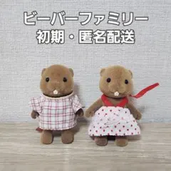 【 初期・希少】シルバニアファミリー　ビーバー２体　匿名配送　レア