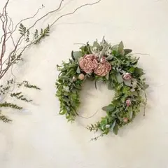 ⚠️専用品⚠️ 幸せ降りそそぐ 馬蹄型 春色 リース