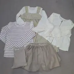 mamaraku　5点セット　ワンピース　カットソー　薄手羽織　スカート