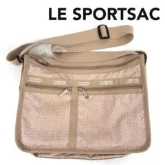 レスポートサック　ショルダーバッグ　ナイロン　ブラウン　ドット柄　良品