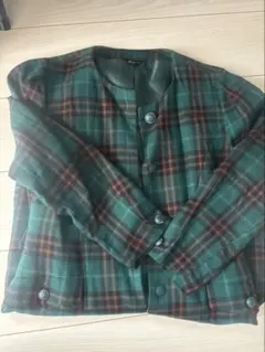 レトロ　ヴィンテージ　レトロモダン　古着　90s 緑チェック柄 ワンピース