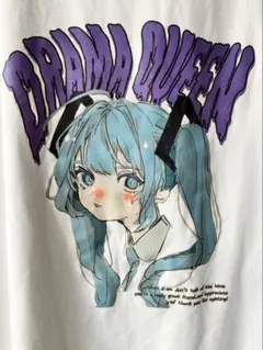初音ミク ドラマクイーン DRAMA QUEEN Tシャツ ホワイト 半袖