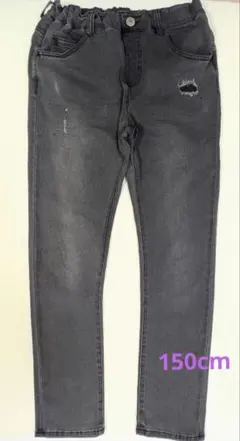 【BREEZE】スポ軽 ダメージ スキニー デニム パンツ 150cm