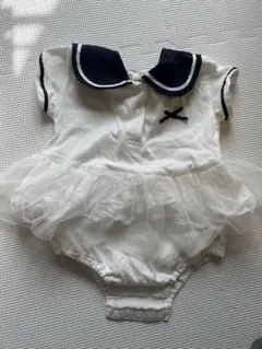 赤ちゃん本舗　セーラー風ベビーワンピース　ロンパース　80