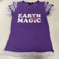 EARTHMAGIC キッズ Tシャツ パープル 150cmのサムネイル