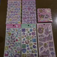 サンリオ コットンパフィー おはじき カプセル シールセット