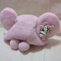 ディズニー　ファンキャップ　ミニー　ピンク　ラメ　ぬいぐるみ付　帽子　被り物