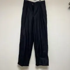 無印良品　黒 ワイドパンツ　後ろポケット付き