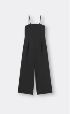 GU カットソーベアキャミソールサロペットパンツ Mサイズ ブラック