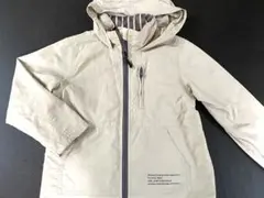 ベージュ ストライプリバーシブルアウター