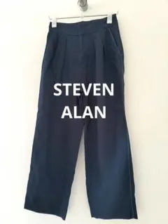 ダークグレー ワイドパンツ ストレートウエスト