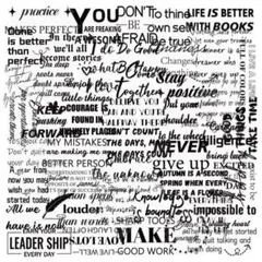 【U34】シール 50枚 PETステッカー 英語 文字 フォント コラージュ素材