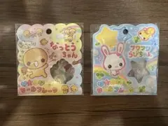 なっとうちゃん　フワフワらびちゃん　おはじきシール