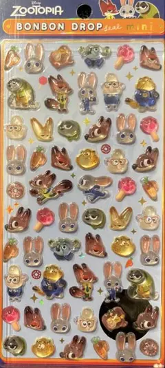 新品 ズートピア ボンボンドロップシール ディズニー ズートピアミニ