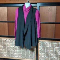 早い者勝ち！黒ジレXLサイズ新品未使用