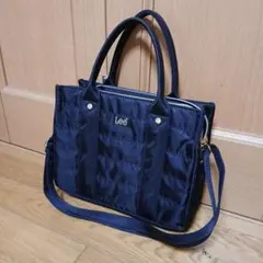 Lee ブラックキルティング2WAYショルダーバッグ