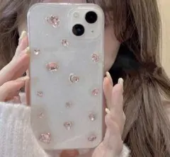ピンク宝石風クリアiPhoneケース iPhone14