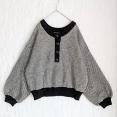 テラウェアエム バルーンスリーブ リブニット えむさんコラボ ゆるダボ