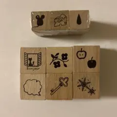 木製スタンプセット（多様なデザイン）　9個セット
