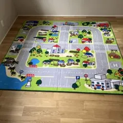 子供向け道路ラグ ニュータウン 中古品