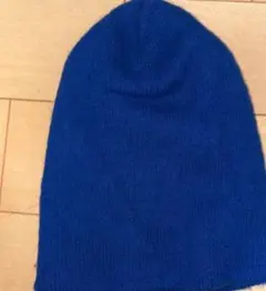 青色 ニット帽