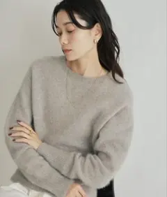 【結論シリーズ】ふれてヘアリーニット　ベージュ