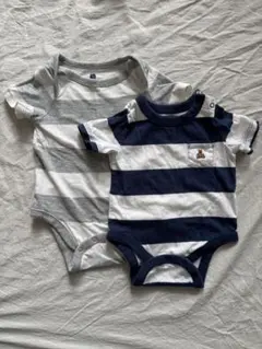 GAP ロンパース2枚セット ストライプ柄