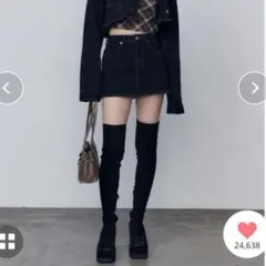 EMODA スクエアフィットロングブーツ Mサイズ