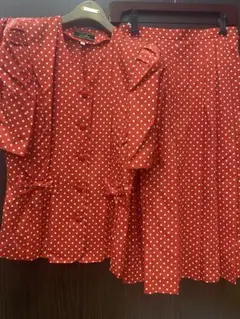 レリアン　ドット　プリーツスカートセット　可愛い　9号