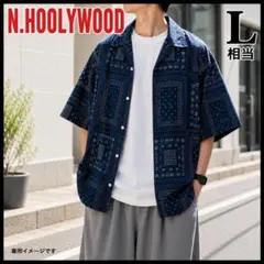 91【美品】　エヌ　ハリウッド　バンダナ柄　アロハシャツ　 Lのサムネイル