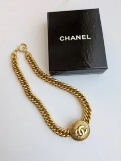 CHANEL ゴールドチェーンネックレス　イヤリング　セット