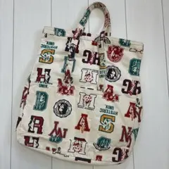 ブランド古着！HYSTERIC GLAMOUR 総柄 ロゴ キャンバス トート