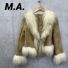 M.A. ラムスキン ファージャケット レザー スエード ムートン ベージュ