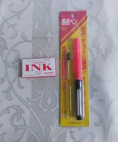 プラチナ カートリッジ式ソフトペン 赤　採点ペンのサムネイル