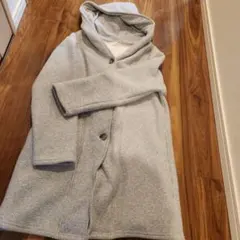 SHOO・LA・RUE フード付きロングコート M グレー