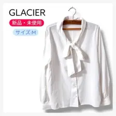 【新品未使用】GLACIER ボウタイブラウス M ホワイト