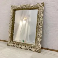イタリア製　アンティーク調　ウォールミラー　壁掛けミラー　鏡