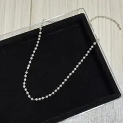 ホワイトパールネックレス ゴールドチェーン