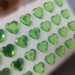 ジュエリーのようなハート型の3Dデコシール PINK&GREEN♡2枚セット